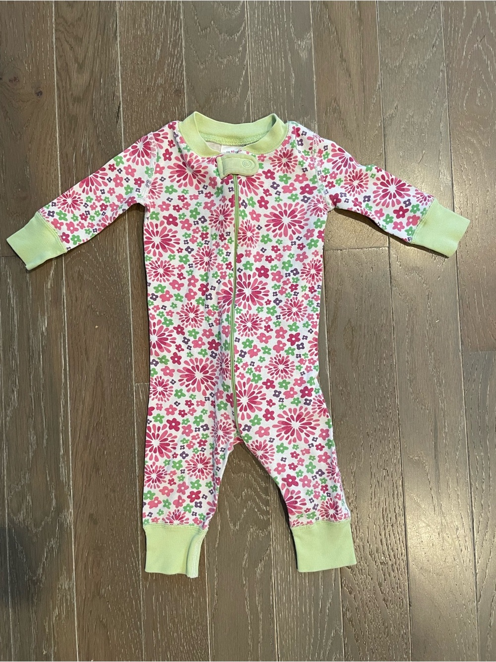 Hanna Andersson Organic Cotton Floral Zip Sleeper | 6-9 Months